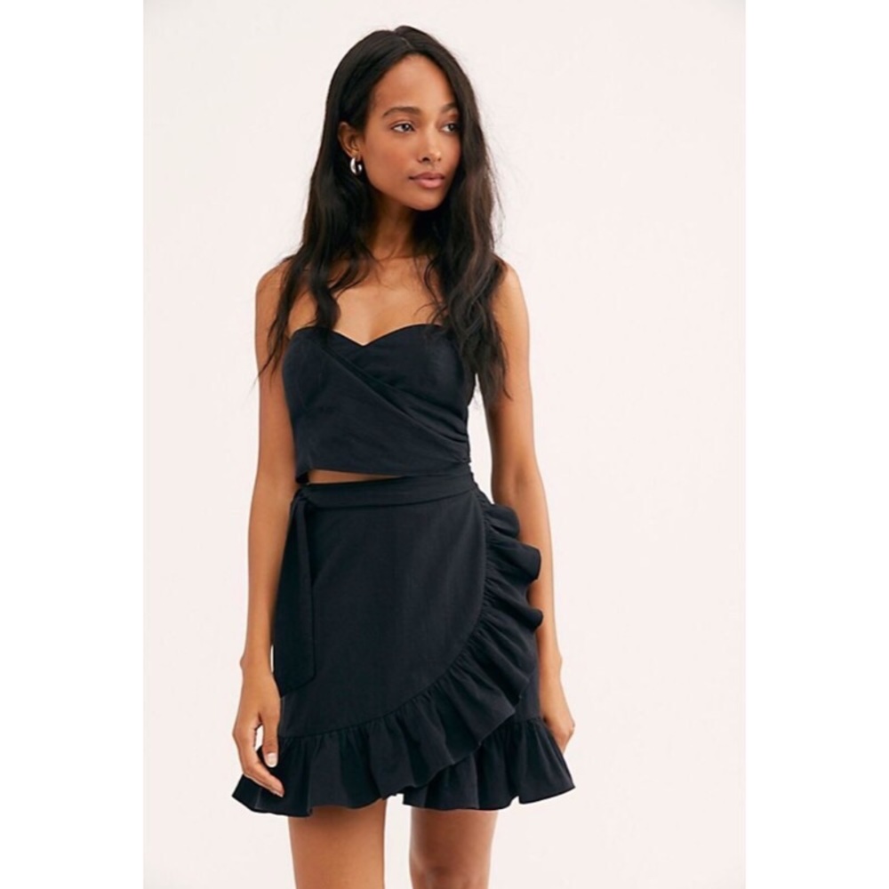 Free People Muy Calliente Wrap Ruffle Dress